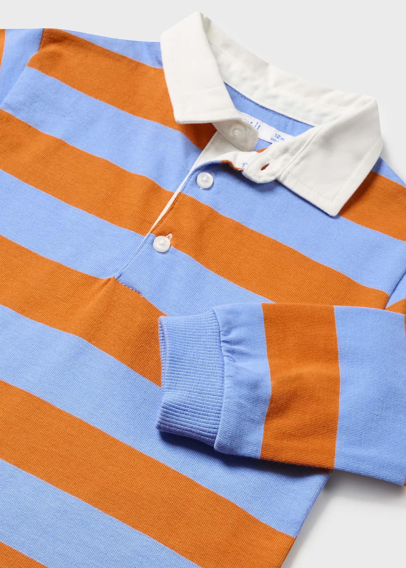 Camisa polo listrada Better Cotton para bebês