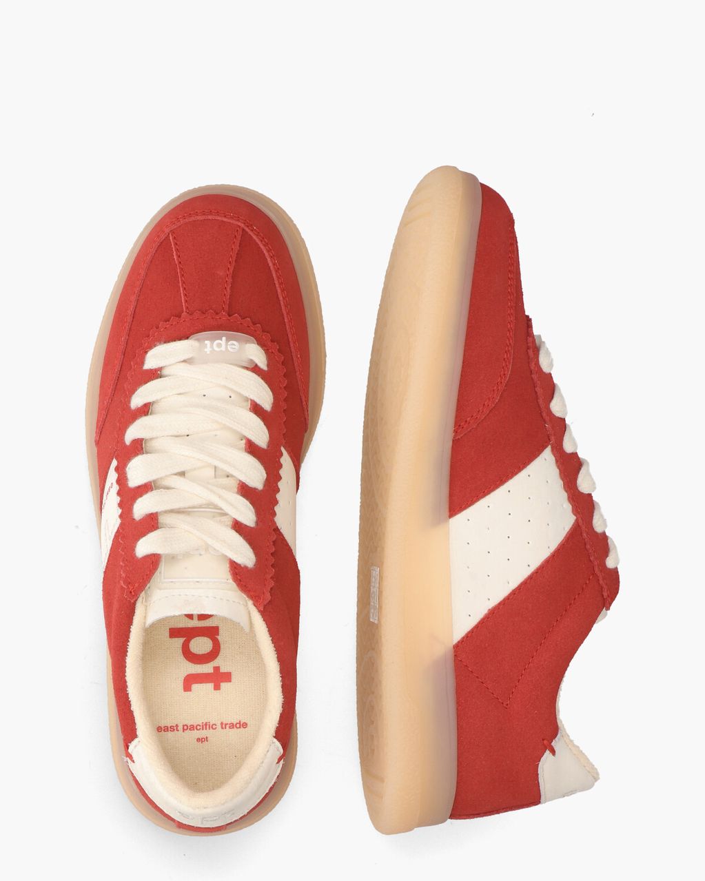 East Pacific Trade Santos Rood/Off-White Damessneakers