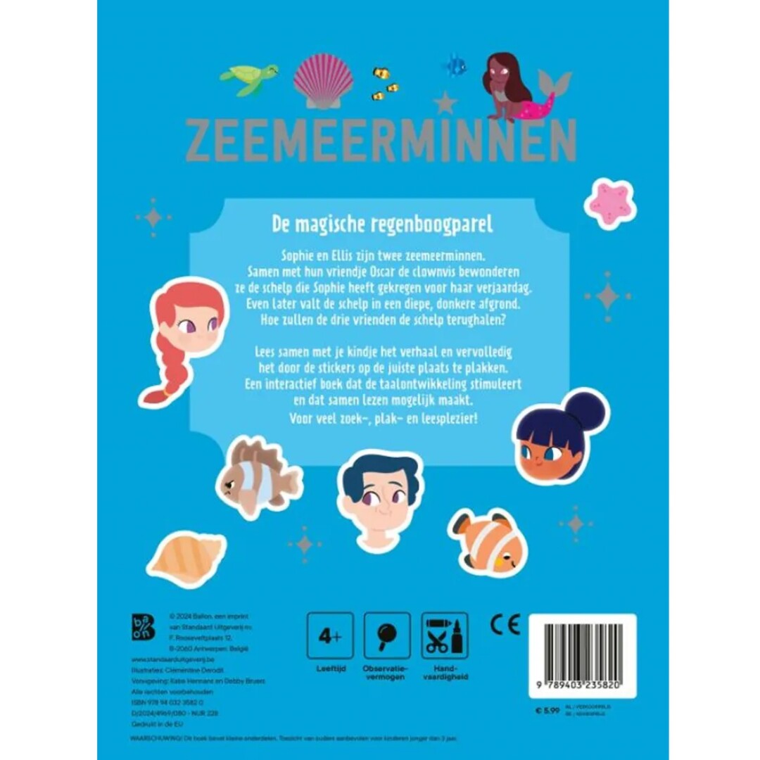 Uitg. ballon lees- en stickerboek zeemeermin
