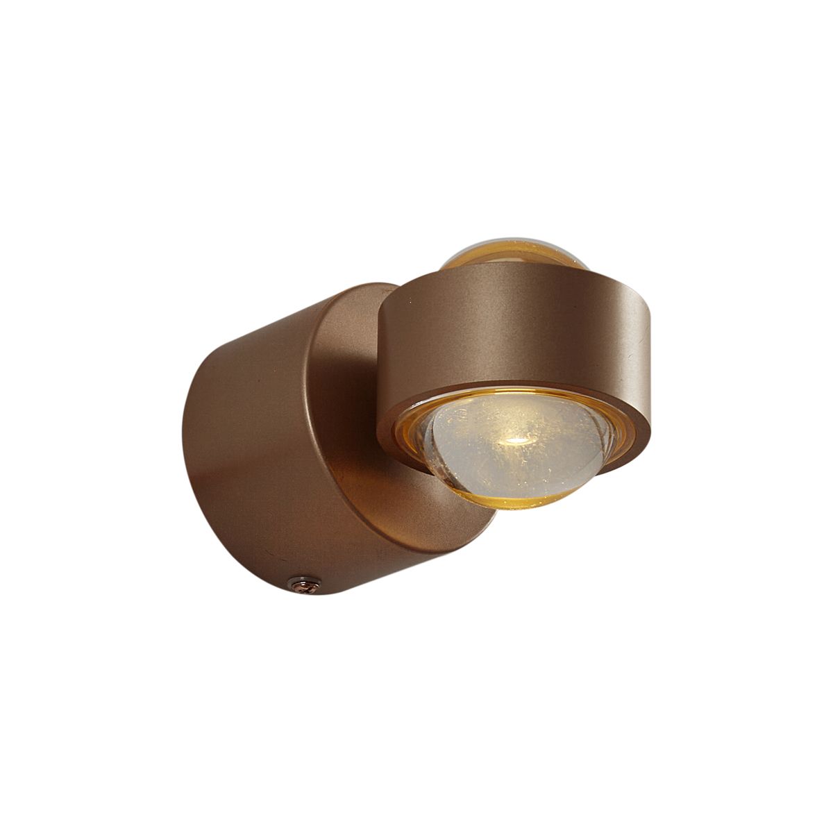 Design wandlamp donker brons incl. LED IP44 - Lens