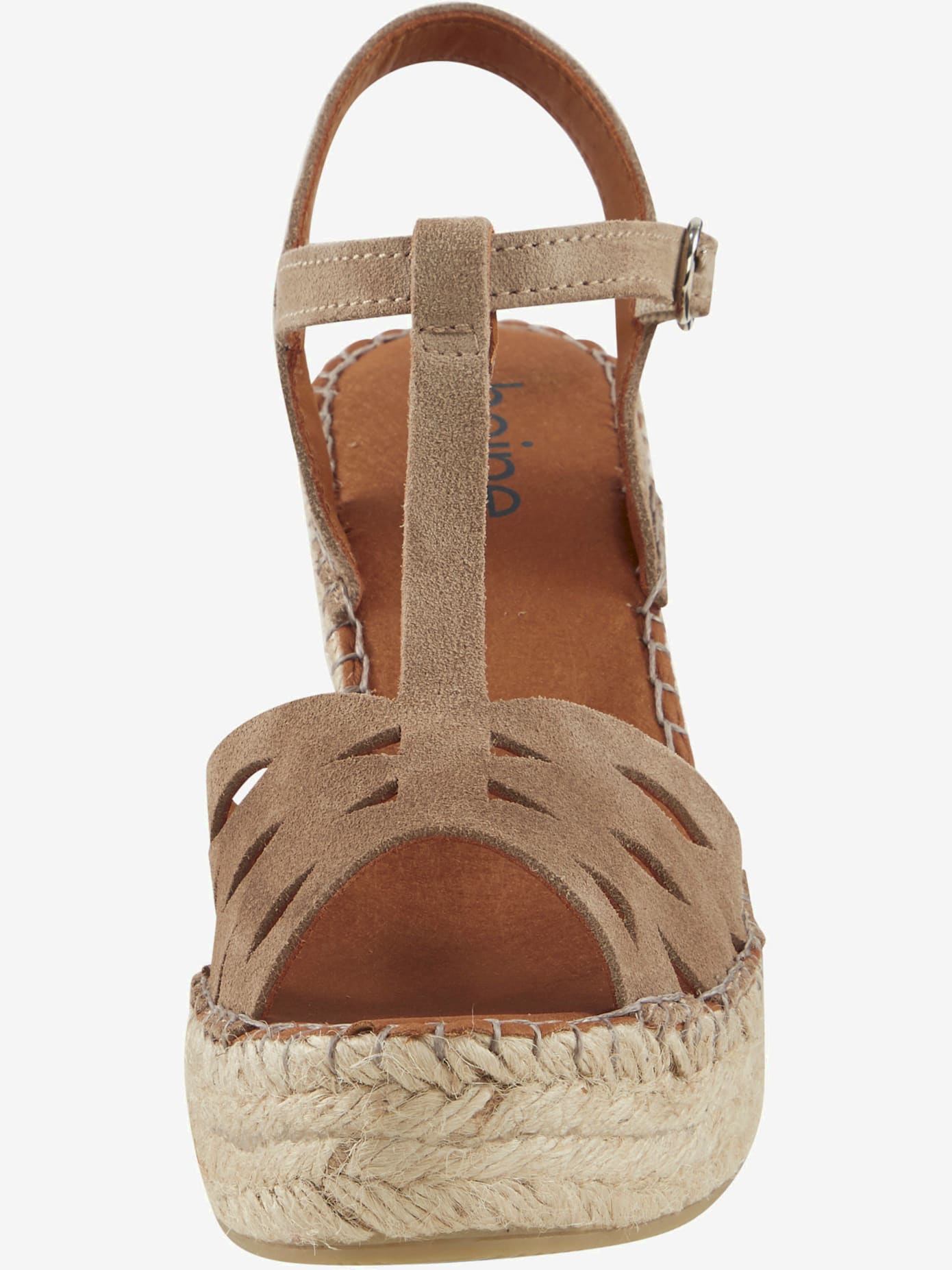 Espadrilles compensées cuir velours de vache.