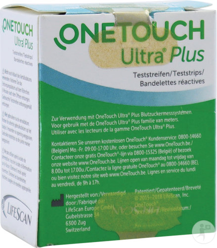 Onetouch Ultra Plus Bandelettes Réactives 50 Pièces