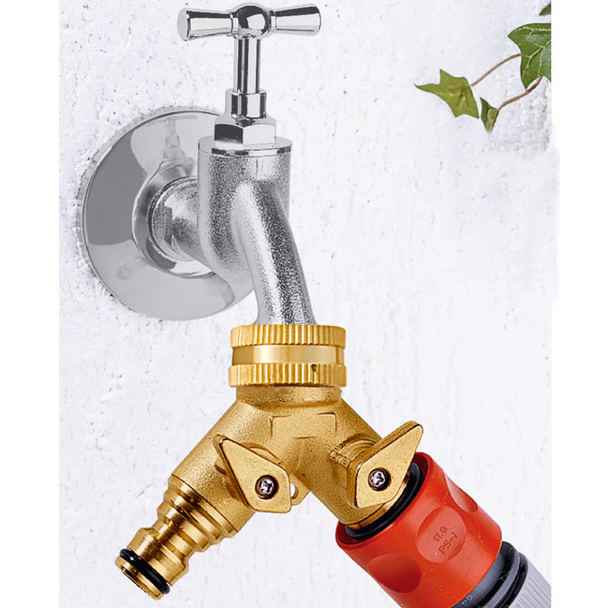 genialo - Mehrfachanschluss für Wasserhahn - 2 Zapfstellen