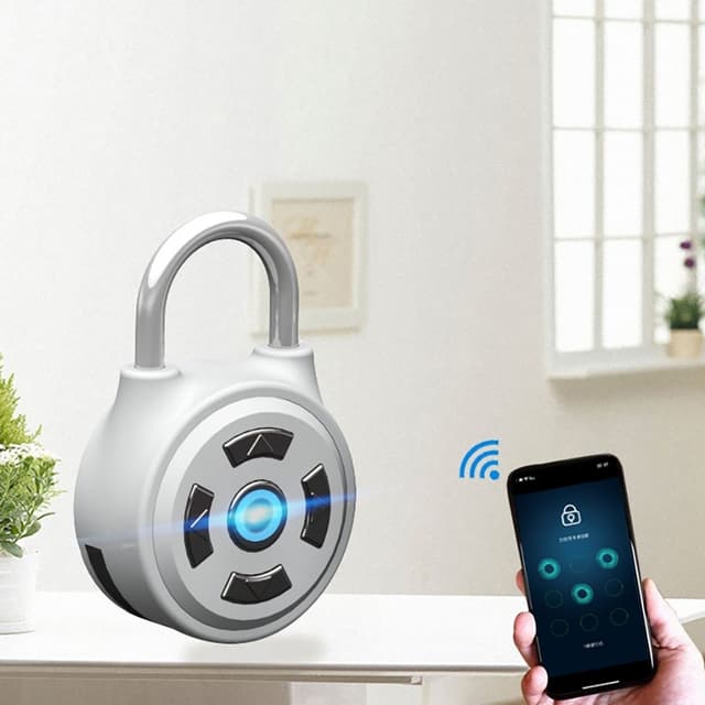 Hængelås Fingeraftrykslås Bluetooth USB IP65 Vandtæt Elektronisk Lås