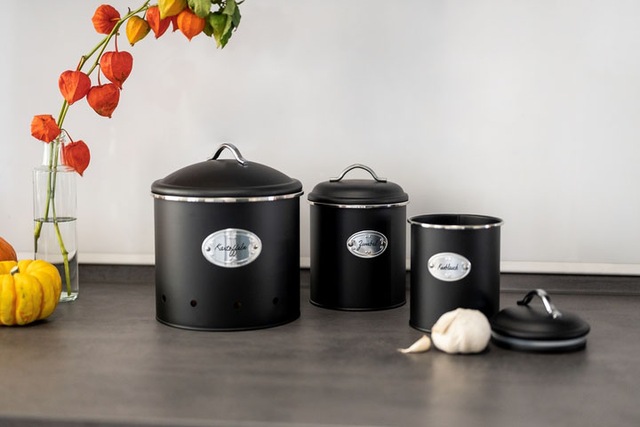 WENKO Vorratsdose »Modell Nero« 1 Stk. tlg. luftdurchlässige Dose im Retro-Design, ideal für Zwiebeln & Kartoffeln