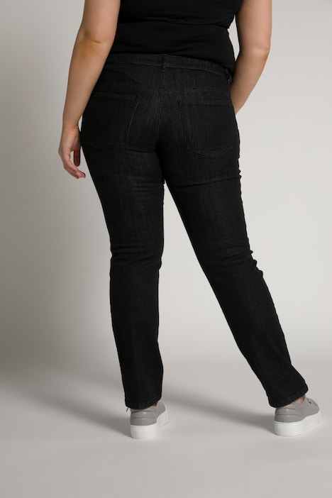 Bellieva-Jeans Sammy, Jerseyeinsatz, breiter Bund, GOTS, Biobaumwolle