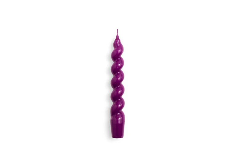 HAY  Spiral stearinlys, Fuschia - 19 cm