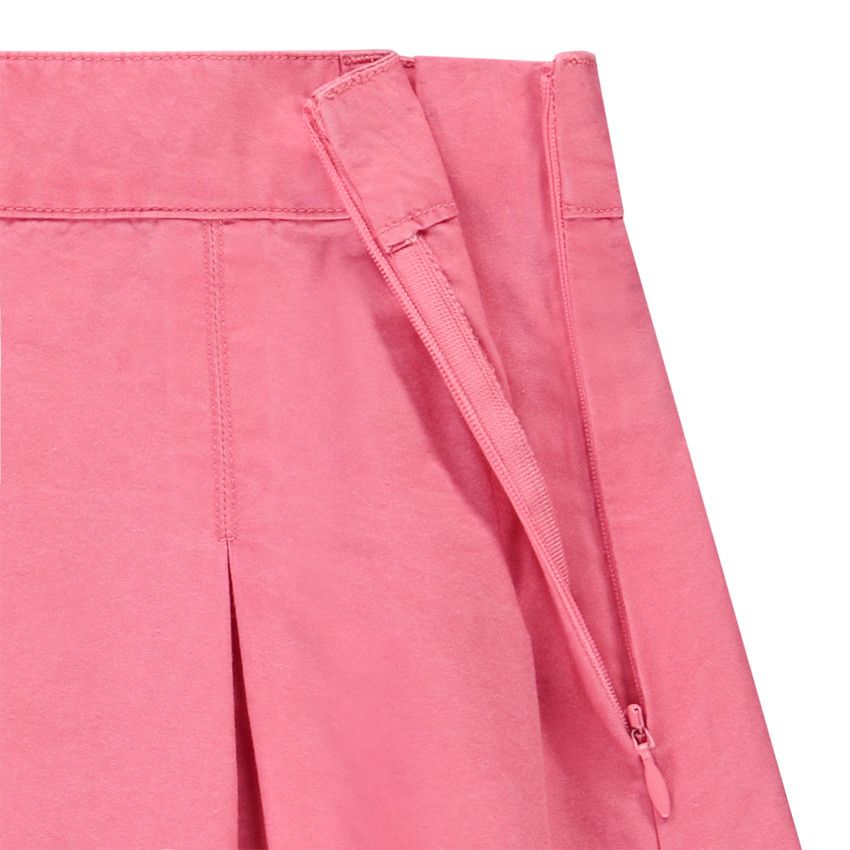 Jupe courte effet plissé en popeline pour fille - Multicolore