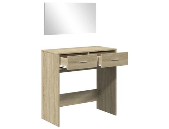 VIDAXL - Coiffeuse avec miroir chêne sonoma 80x39x80 cm