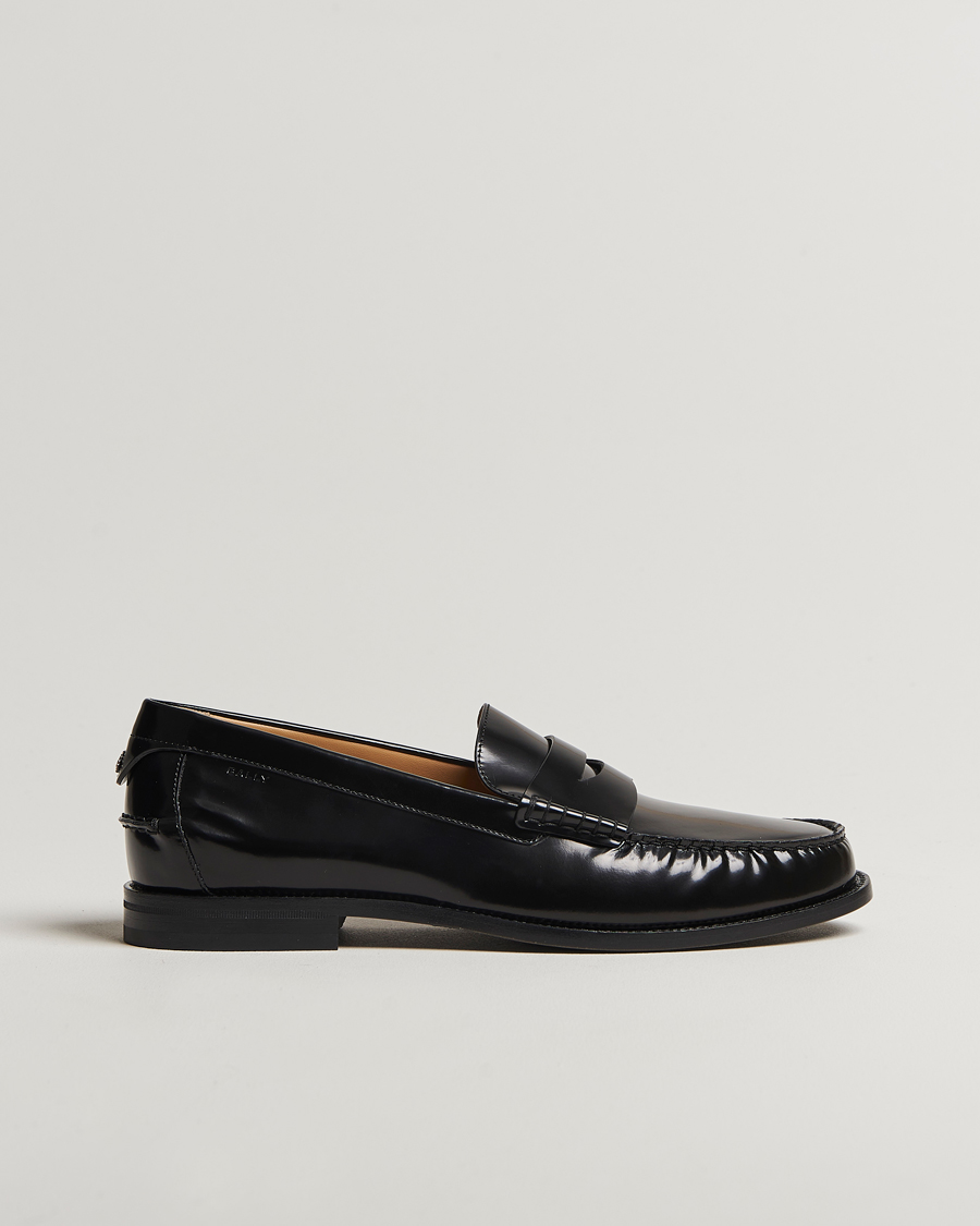 Bally Charlex Leather Moccasin Black