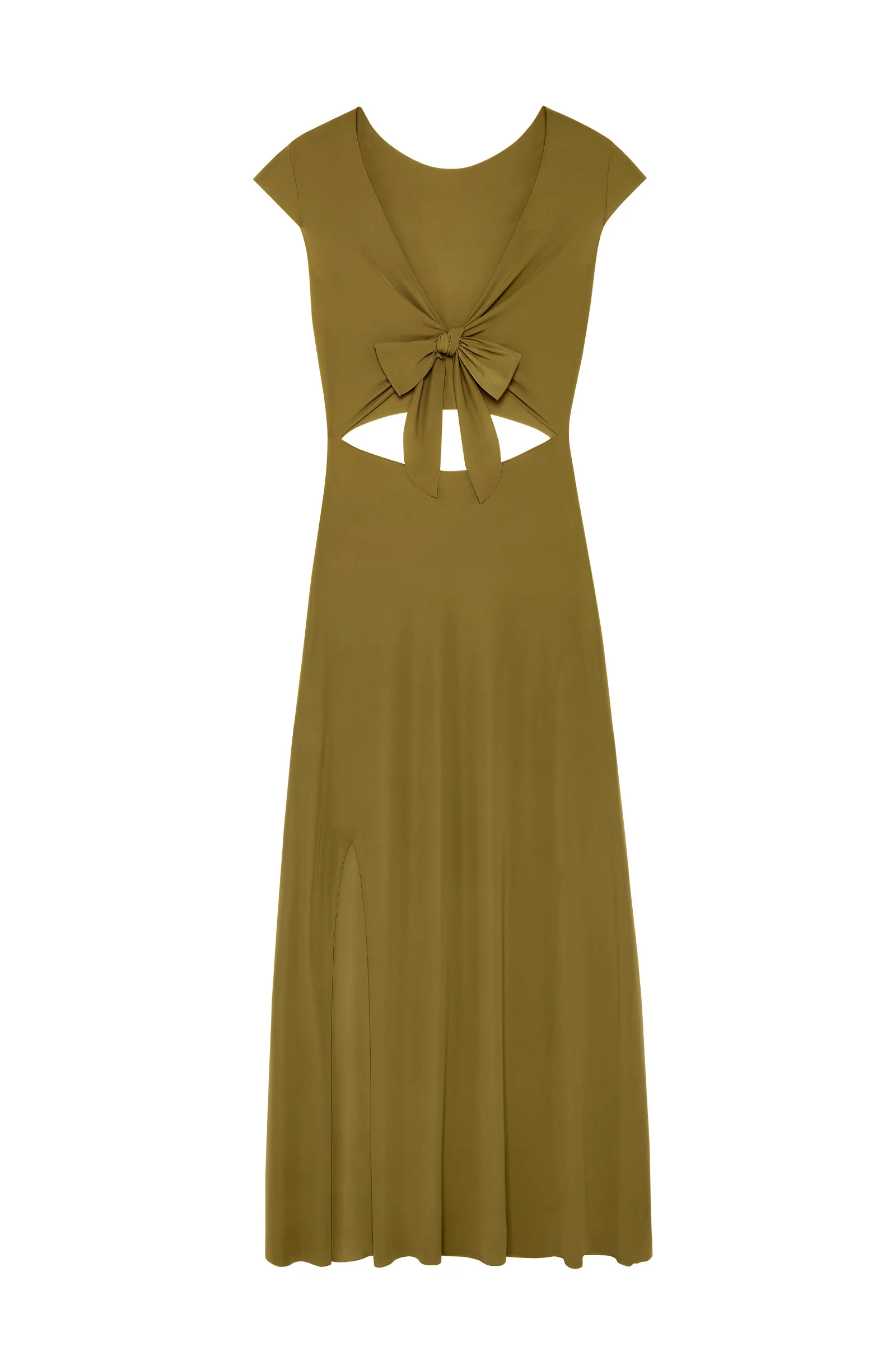 kolil Robe longue bronze découpe cropped Bronze