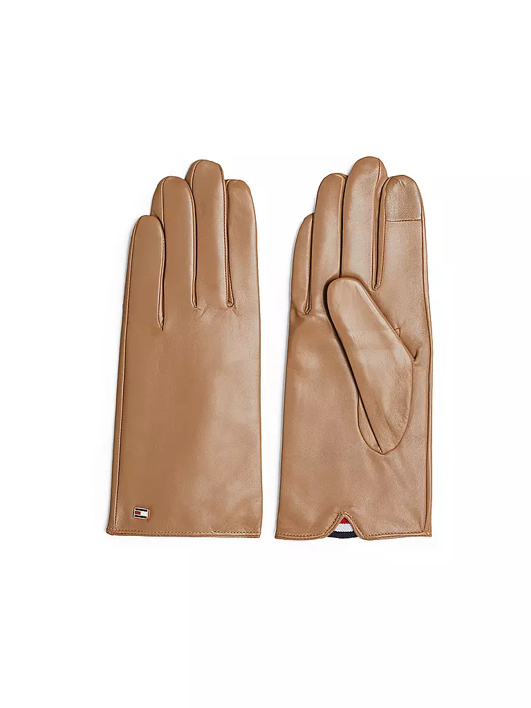 TOMMY HILFIGER Lederhandschuhe beige