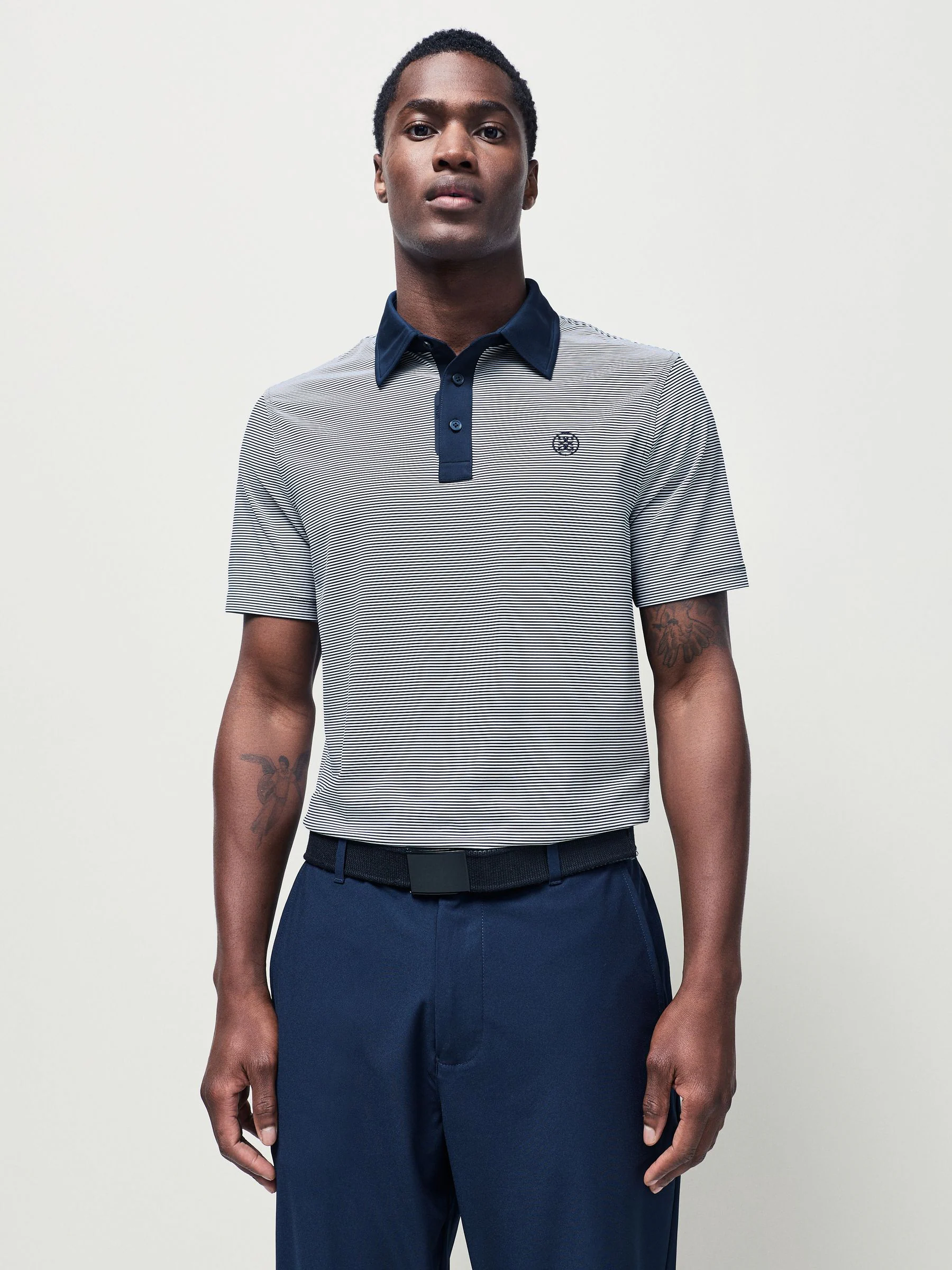 G/Fore Feeder Stripe Golf Polo Shirt