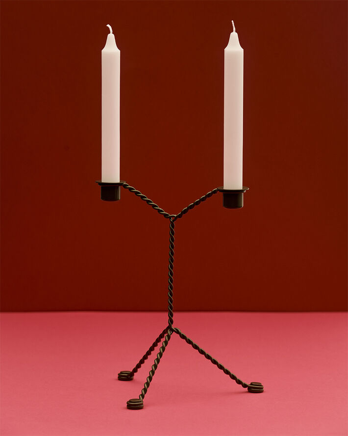 Hay Wire Candleholder-Green