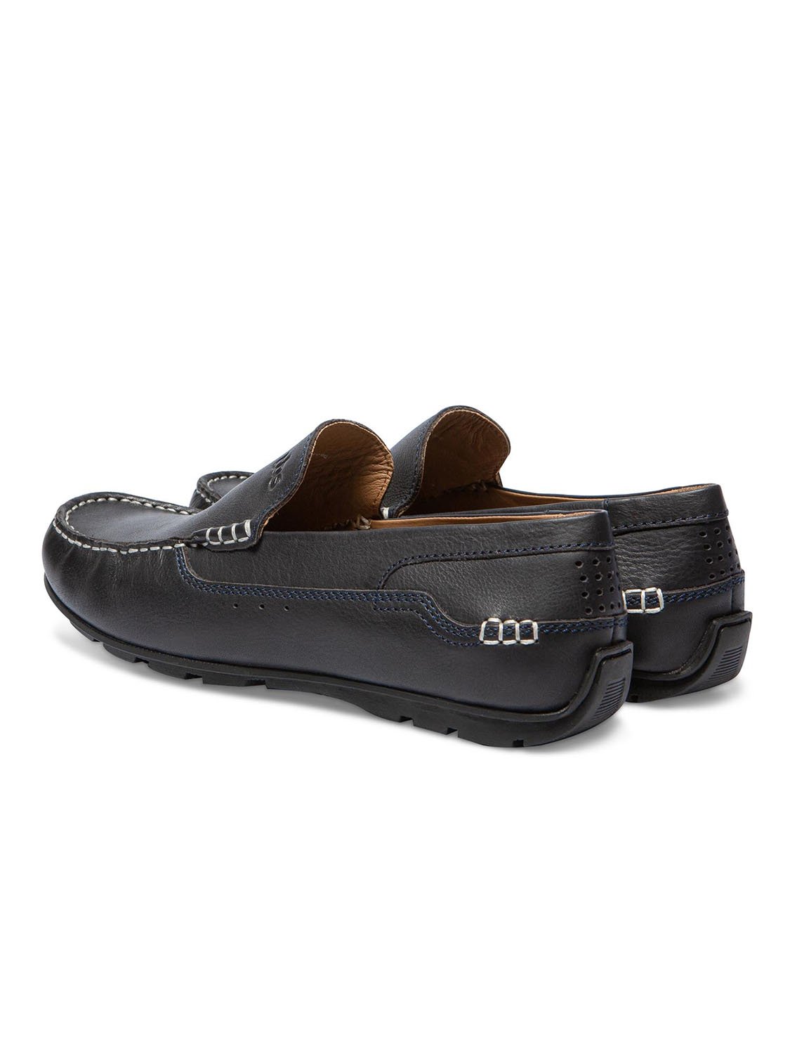 Mocassins Homme En Cuir Marine