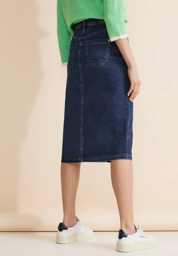 Midi Jeansrock - soft indigo washed
