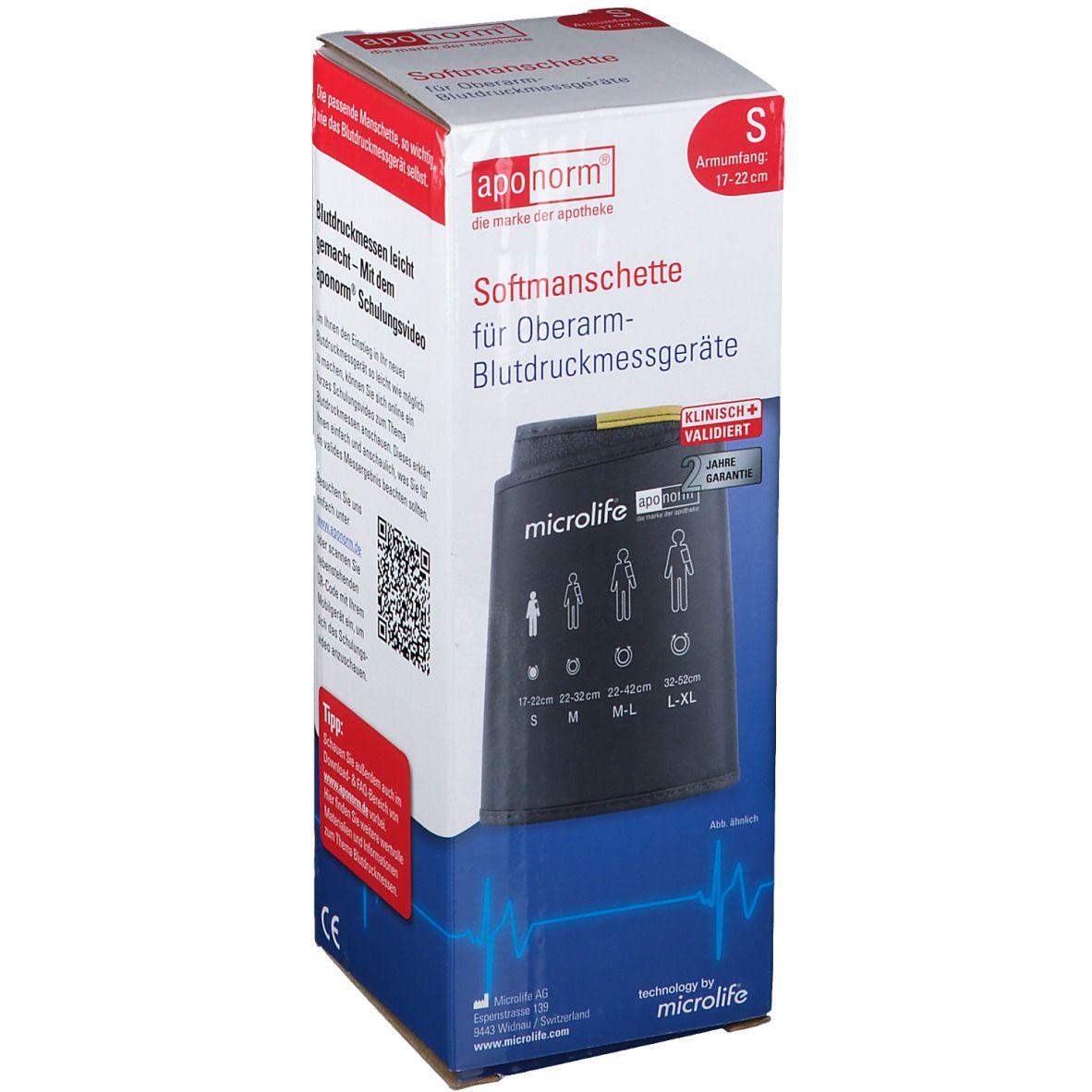 aponorm® Oberarm Softmanschette Gr. S 17-22 cm