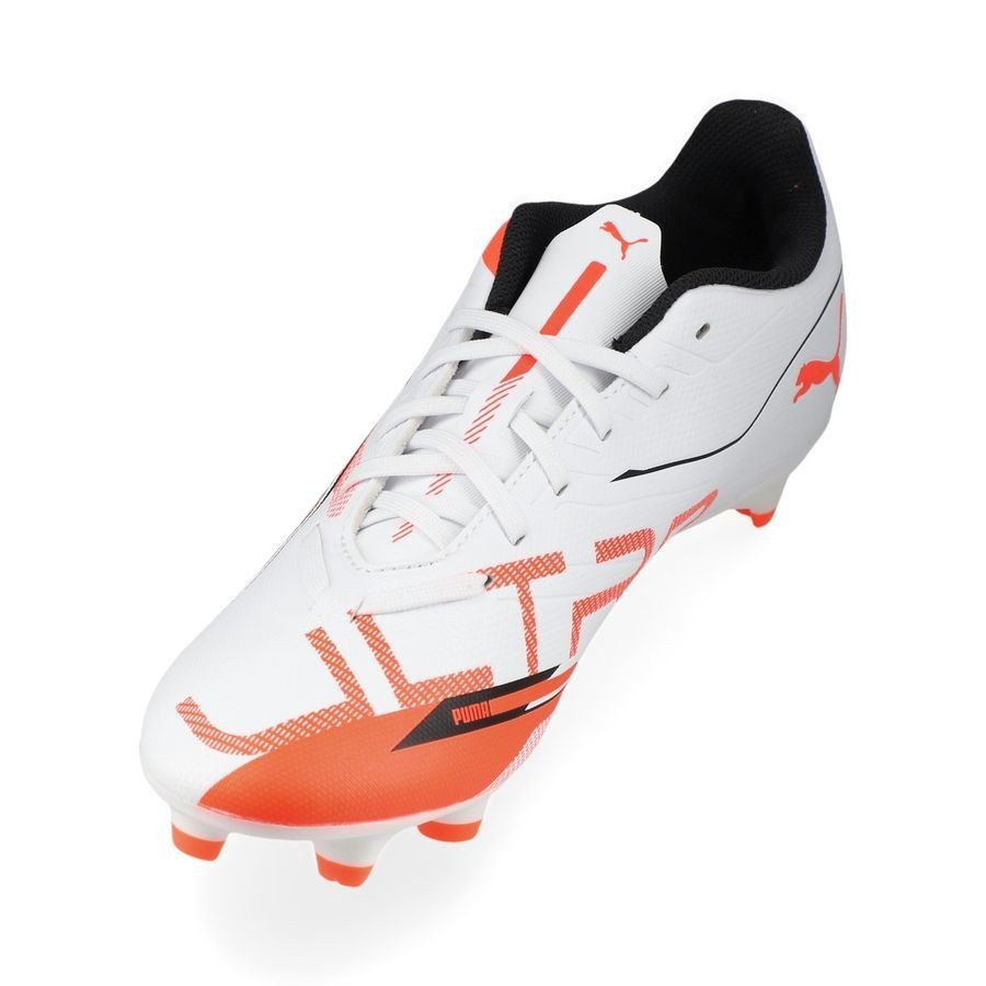 PUMA Ultra 5 Play FG/AG Unlimited - Blanc/Noir/Glowing Red Femme