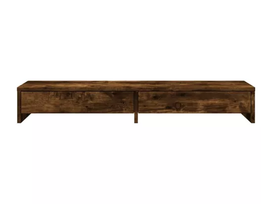 Support de moniteur avec tiroirs chêne fumé bois d'ingénierie