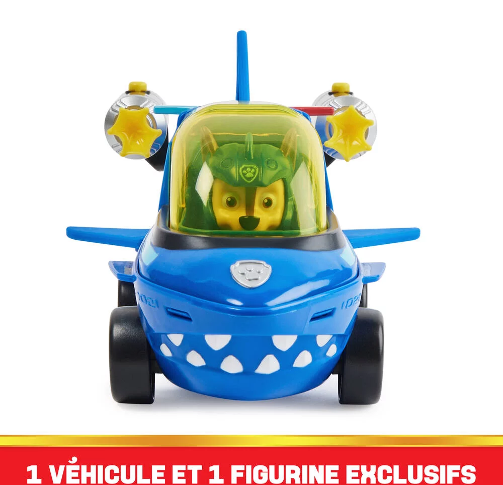 PAT'PATROUILLE -VEHICULE ET FIGURINE CHASE AQUA PUPS