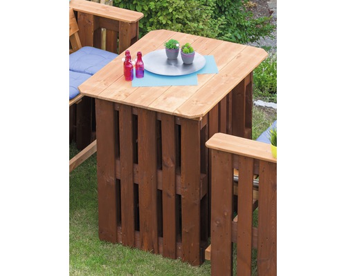Pallet bartafel, sparrenhout, 120x95x122 cm, bruin