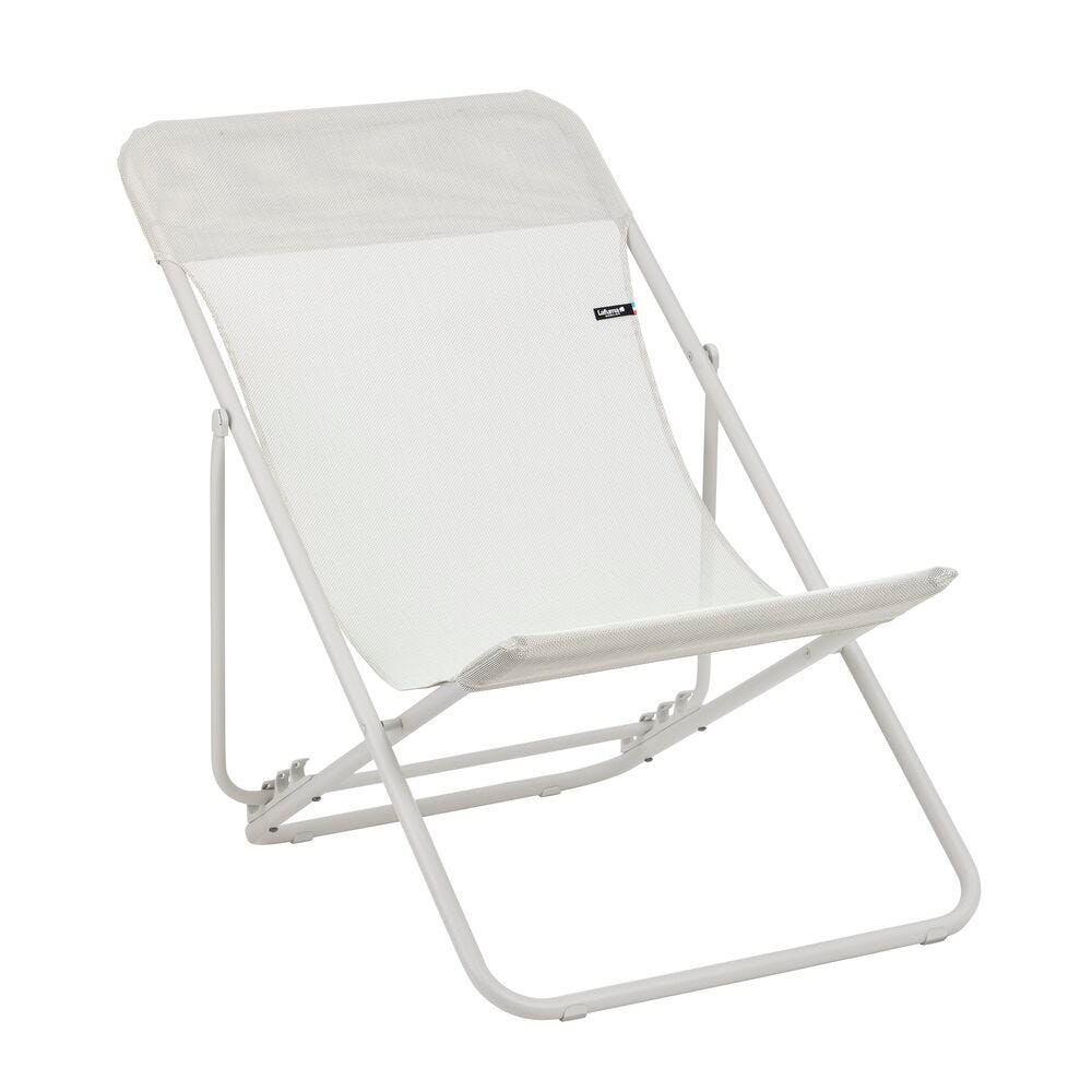 Mehrpositions-Klapp-Liegestuhl - Breite 58cm Maxi Transat Batyline® Iso Beige Seigle-Seigle