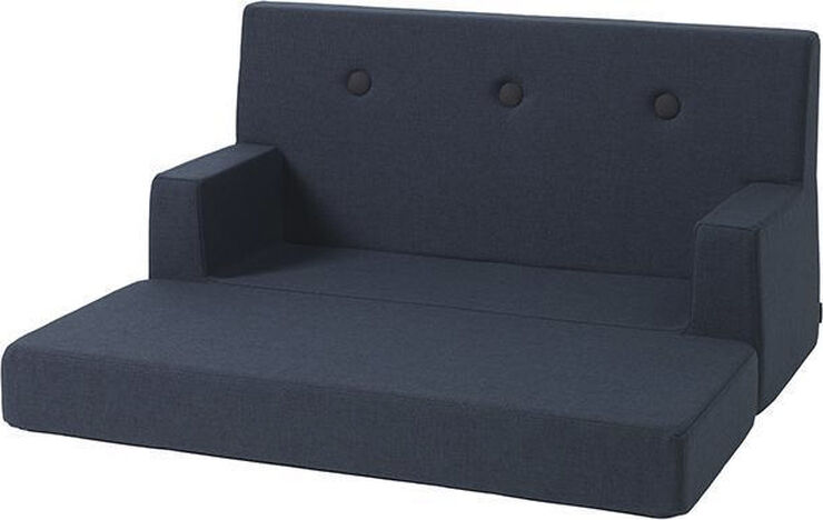 by KlipKlap KK Kids sofa Mørk blå m. sort knap