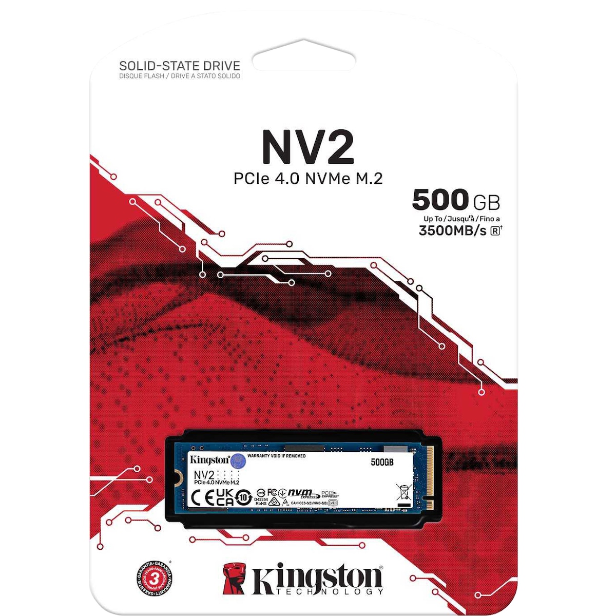 Kingston NV2 M.2 NVMe Gen 4 SSD (500GB)