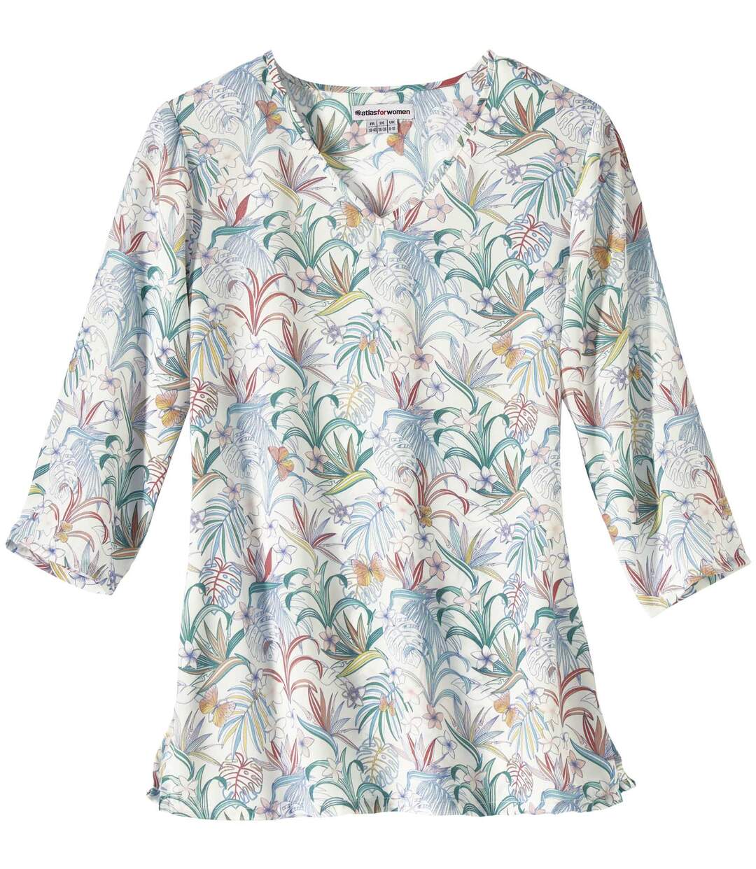 Blouse en Crêpe Imprimé Végétal