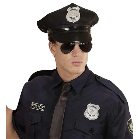 Widmann Police Set, Mütze, Brille Dienstmarke