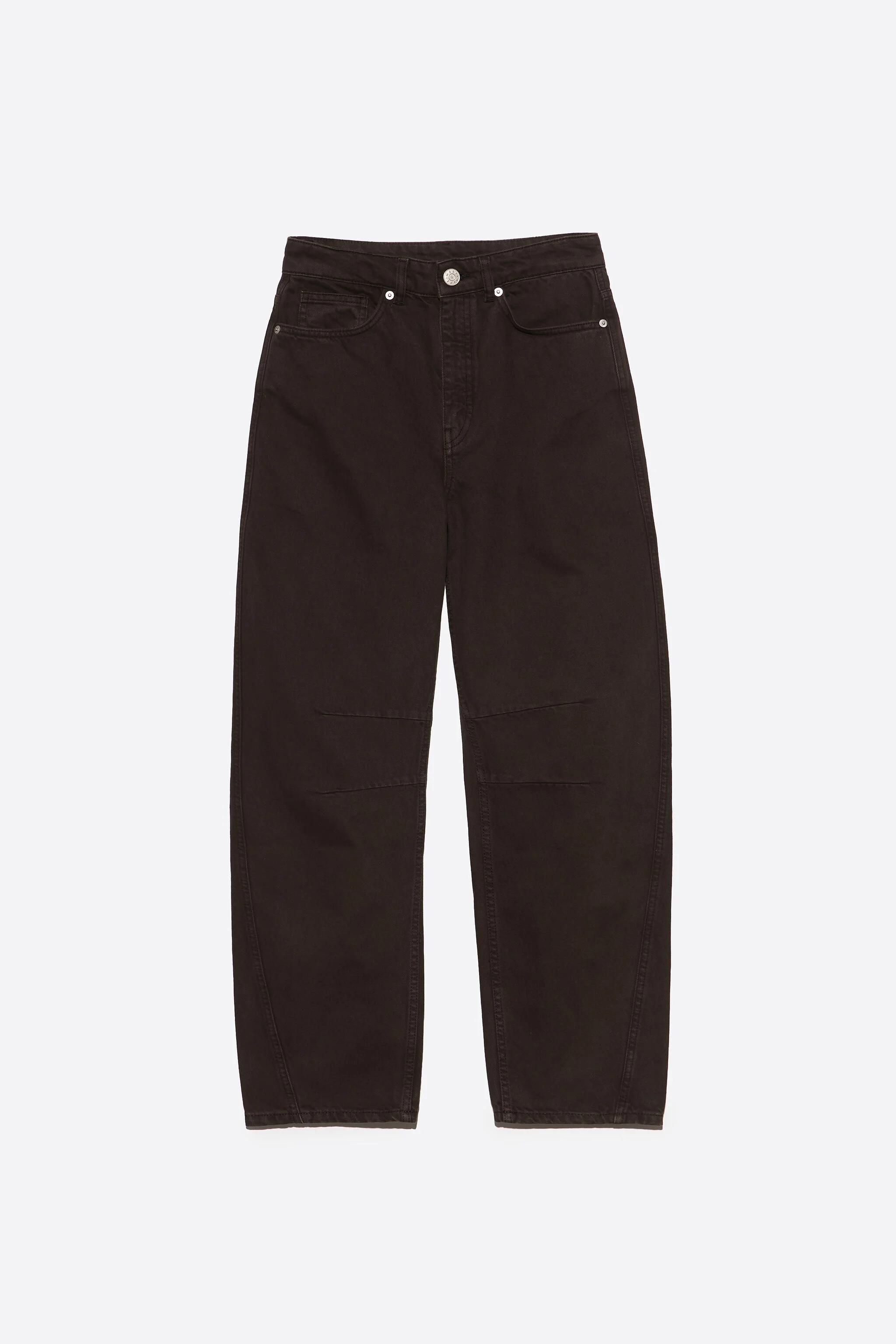 BARREL - Calça jeans marrom escura com 5 bolsos