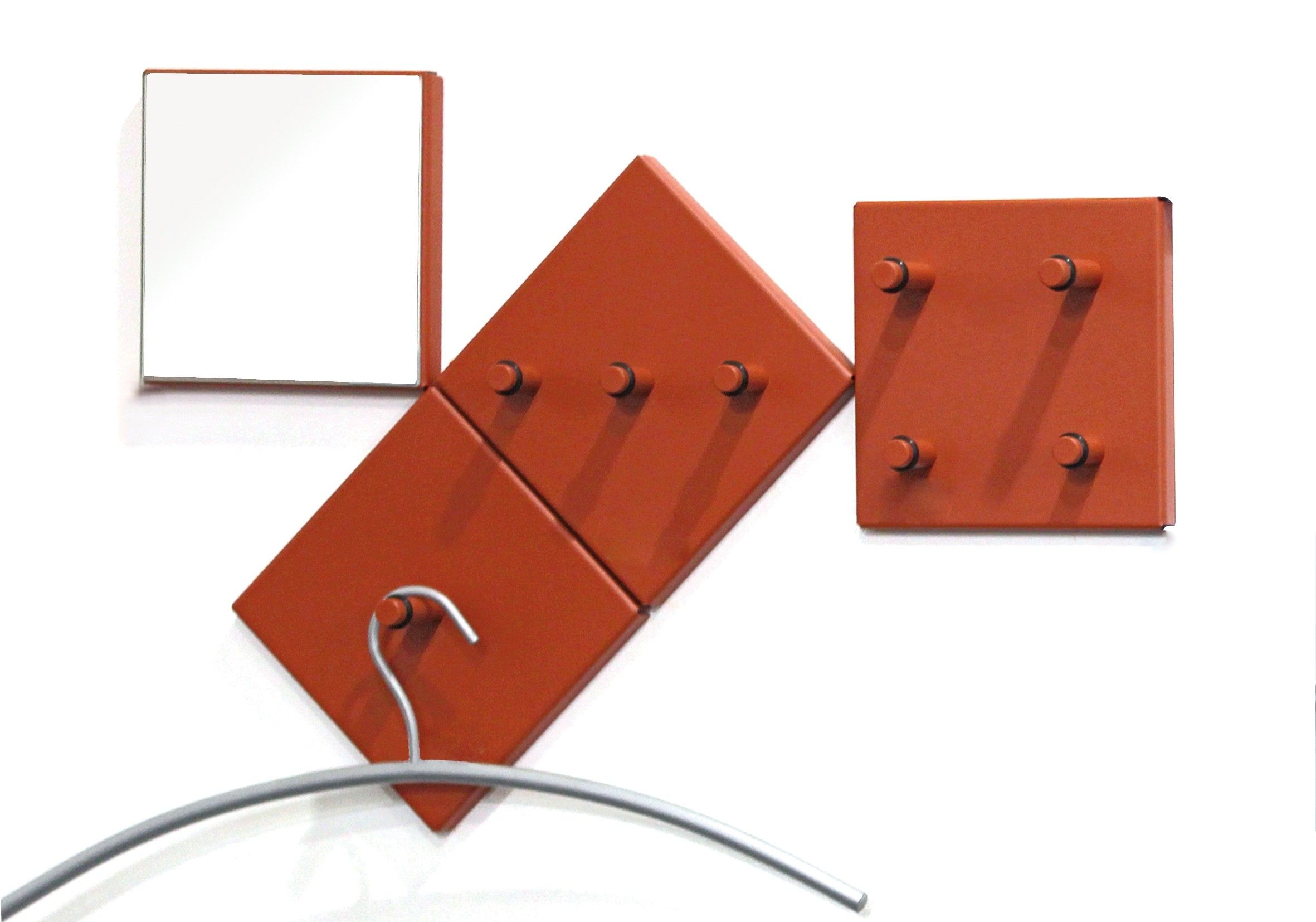 Wandgarderobe 4-er Set