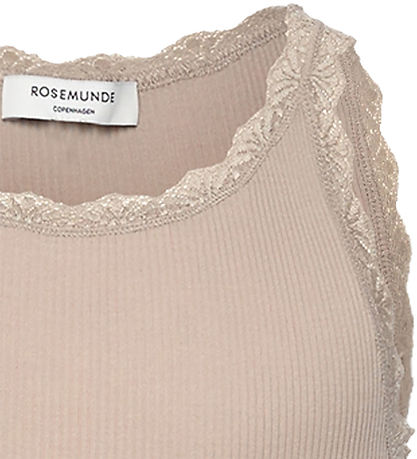 Rosemunde Top - Rib - Balta - Silberstreifen m. Spitze