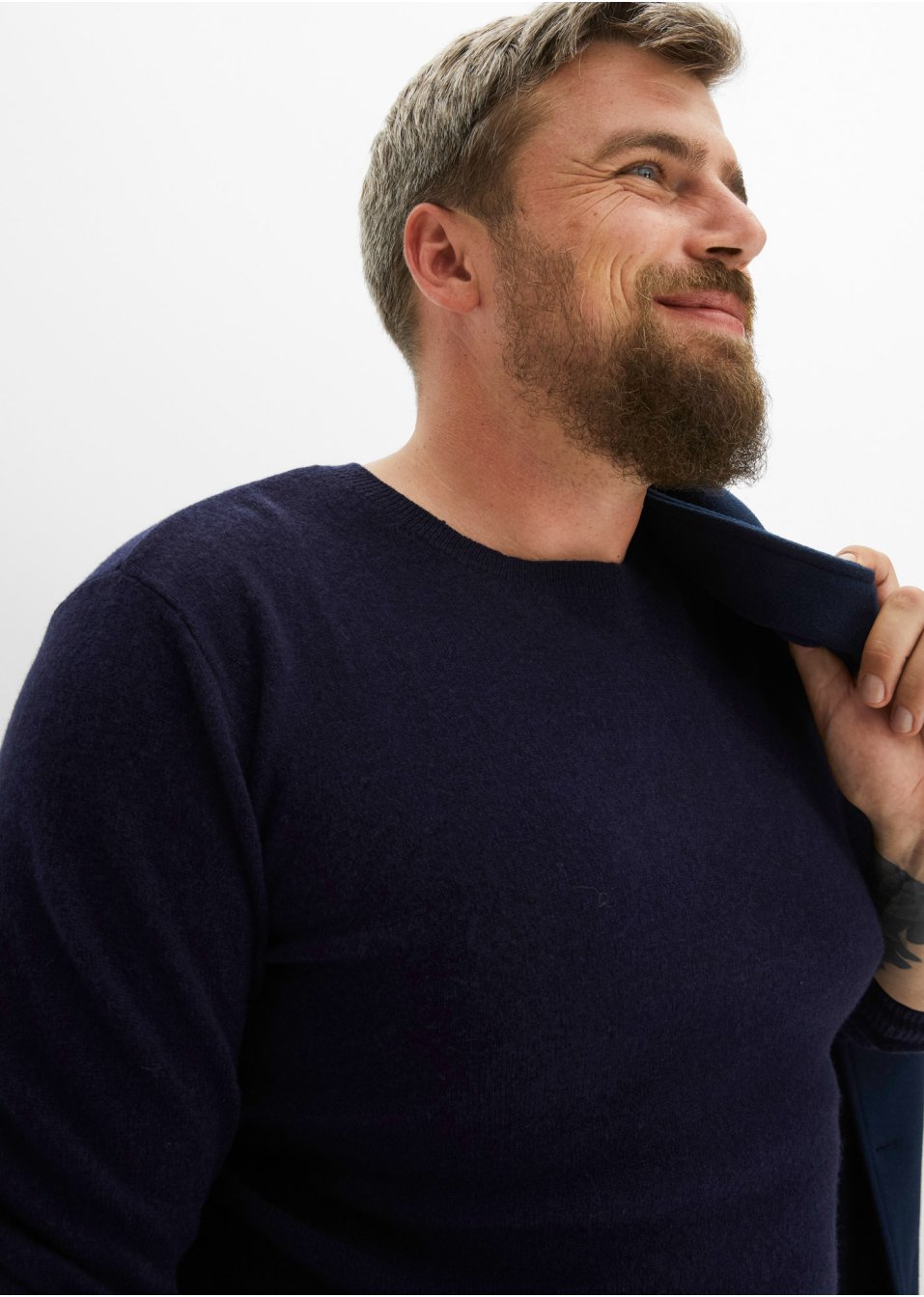 Pull en laine avec teneur en Good Cashmere Standard®, col rond