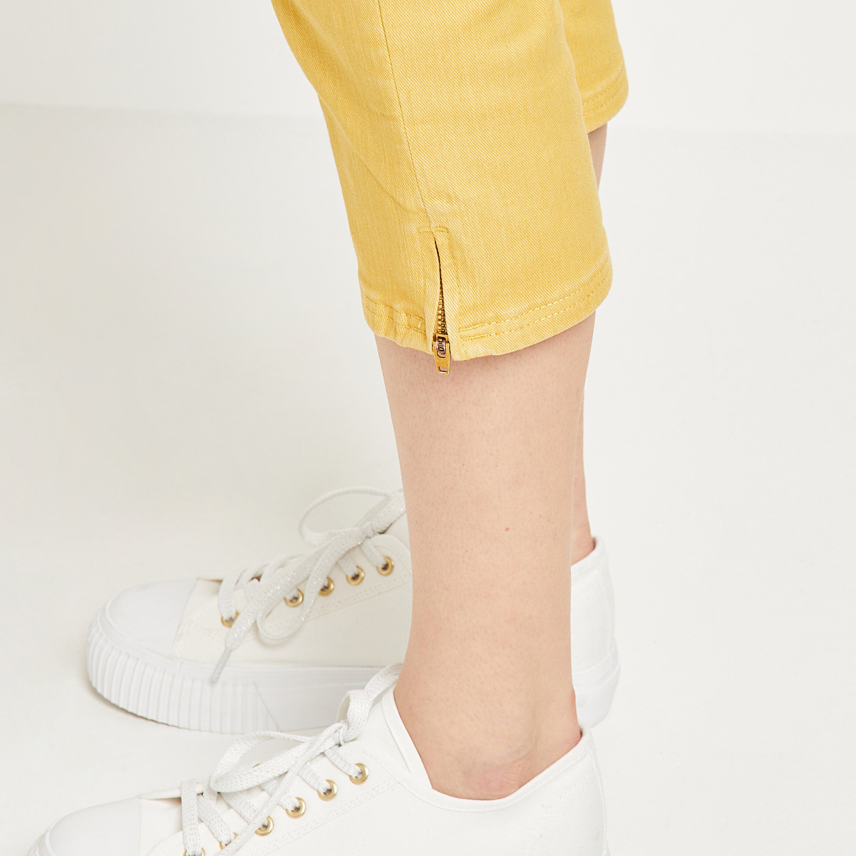 Corsaire jean femme - CURRY