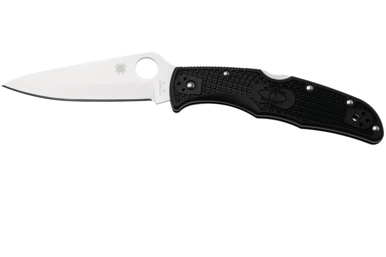 Spyderco Endura 4 C10PBK Black FRN plain edge zakmes