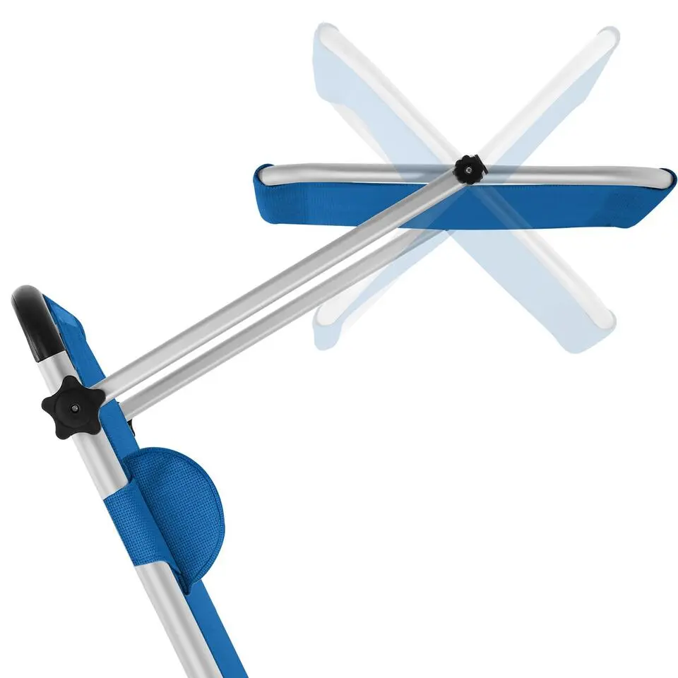 tectake Ligbed Aurelie van aluminium, 6 niveaus, Blauw
