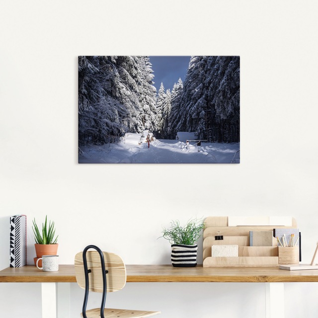 Artland Leinwandbild »Winter im Thüringer Wald II« Waldbilder 1 Stk. tlg. auf Keilrahmen gespannt