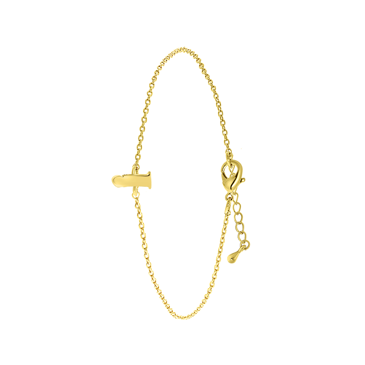 Stalen goldplated armband met letter