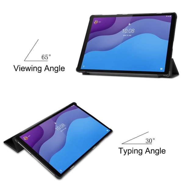 Tri-fold Veske til Lenovo Tab M10 HD Gen 2 - Svart