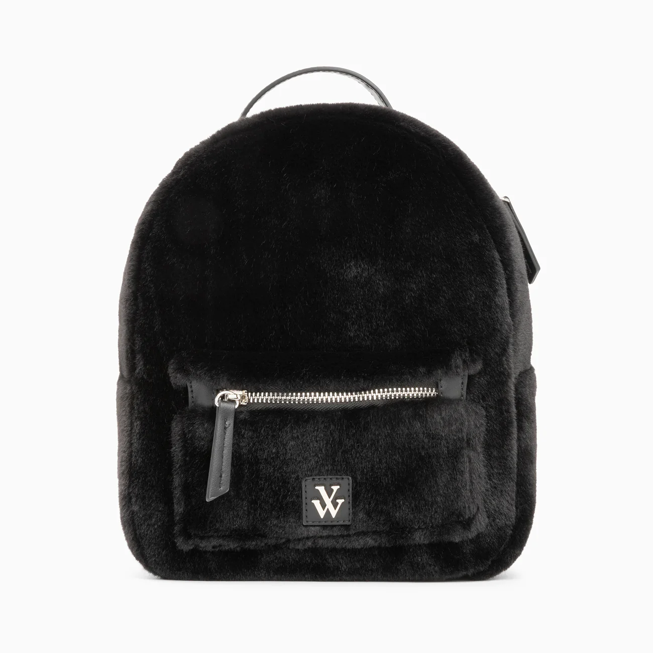 Sacs-Petit sac à dos Moana noir en fausse fourrure