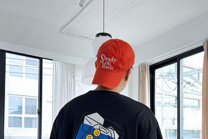 SeoulPop - T-shirt met korte mouwen en cartoonprint, losvallend