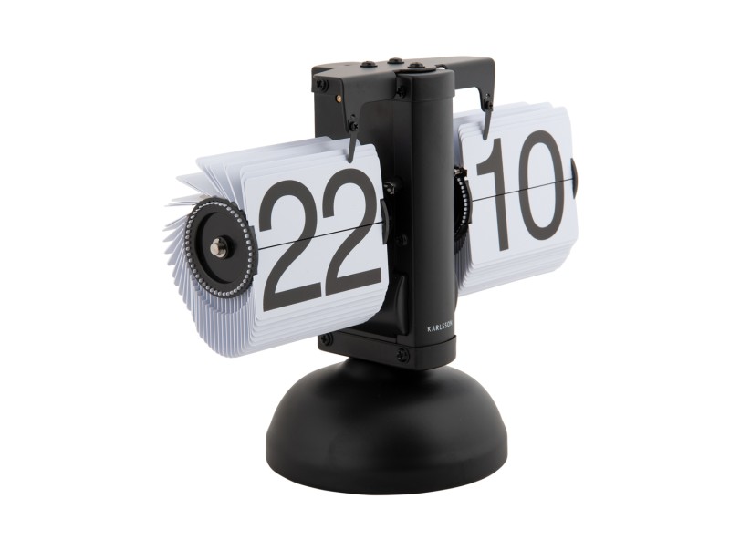 Table Clock Small Flip KA5955BK Black