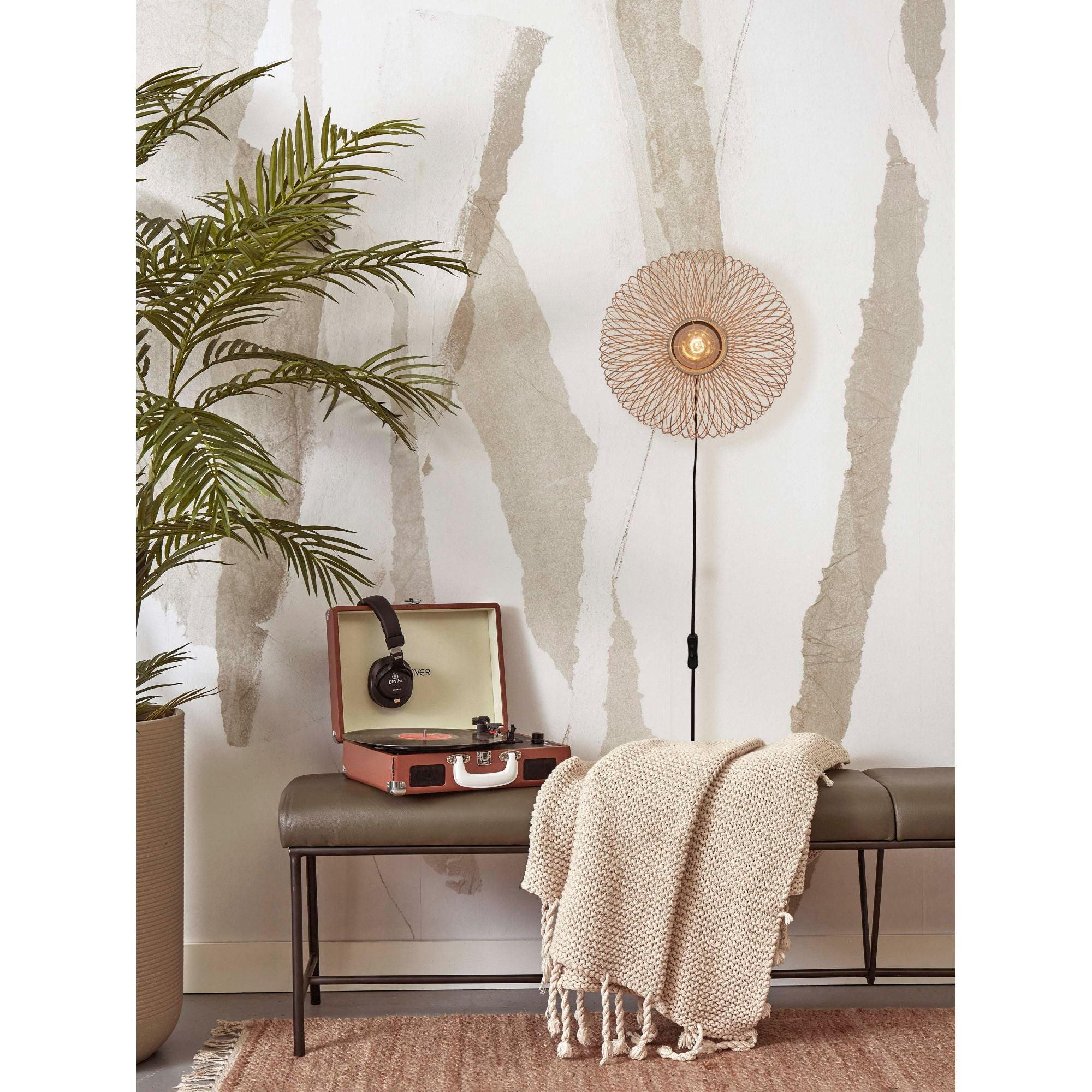 GOOD&MOJO Wandlamp Cango - Bamboe - Ã40cm