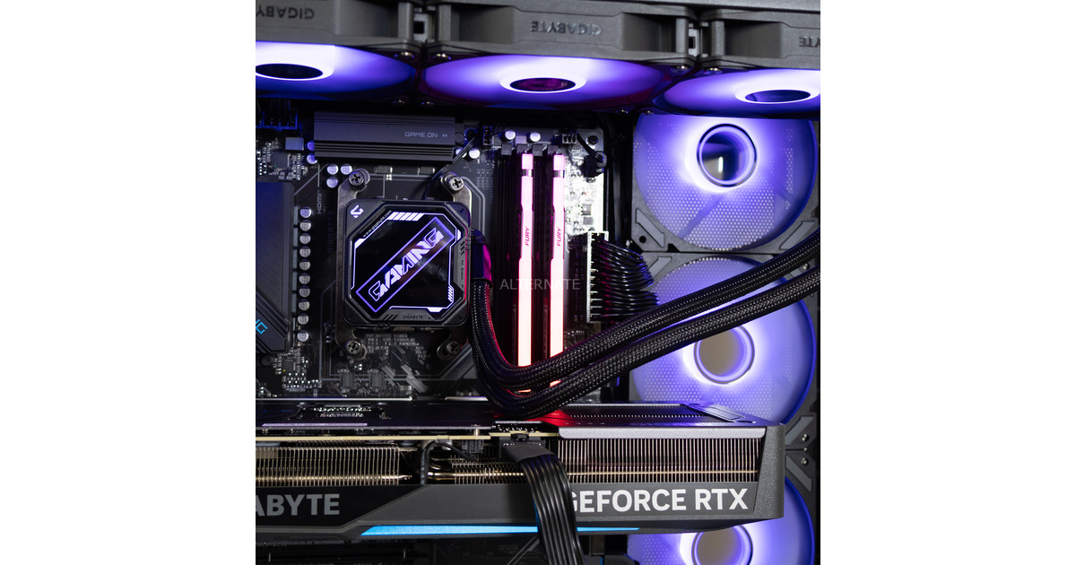 ALTERNATEThunderstorm Starter Ryzen 5 – RTX 5060 Ti Gigabyte Limited edition gaming pc  (Zwart | R5 9600X | RTX 5060 Ti | 32 GB | 1 TB SSD)