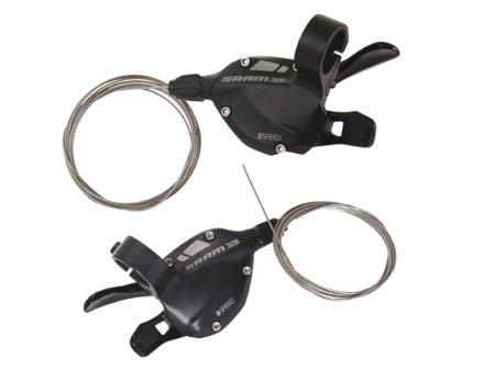 SRAM X5 Trigger Shifters 9 Speed Triple Grijs