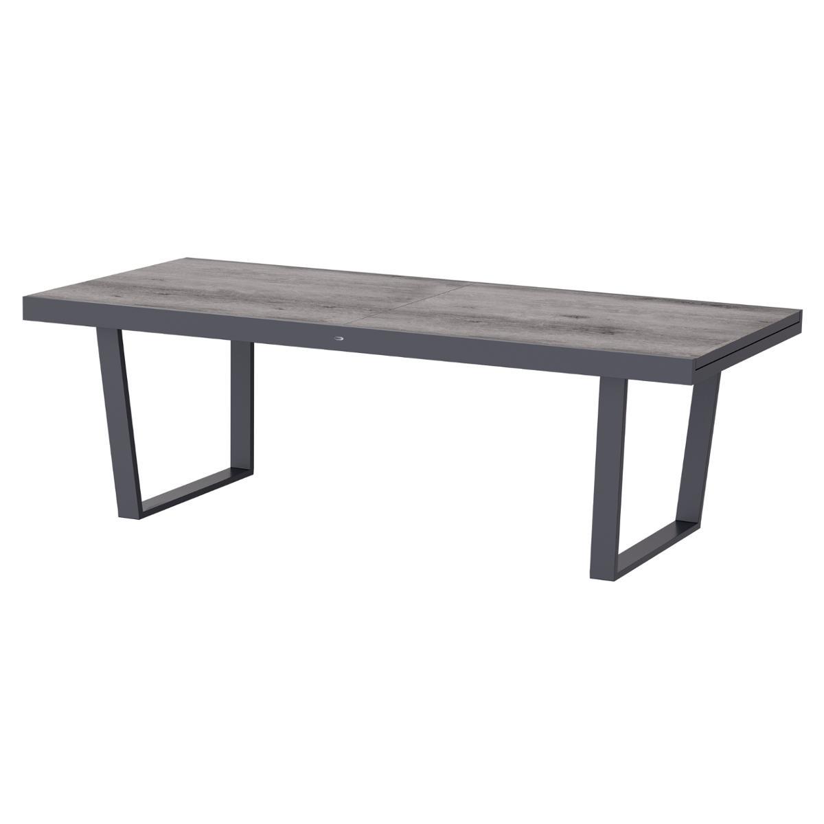 TABLE UNIONE EXTENSIBLE SMOKE GRAPHITE 12 PLACES