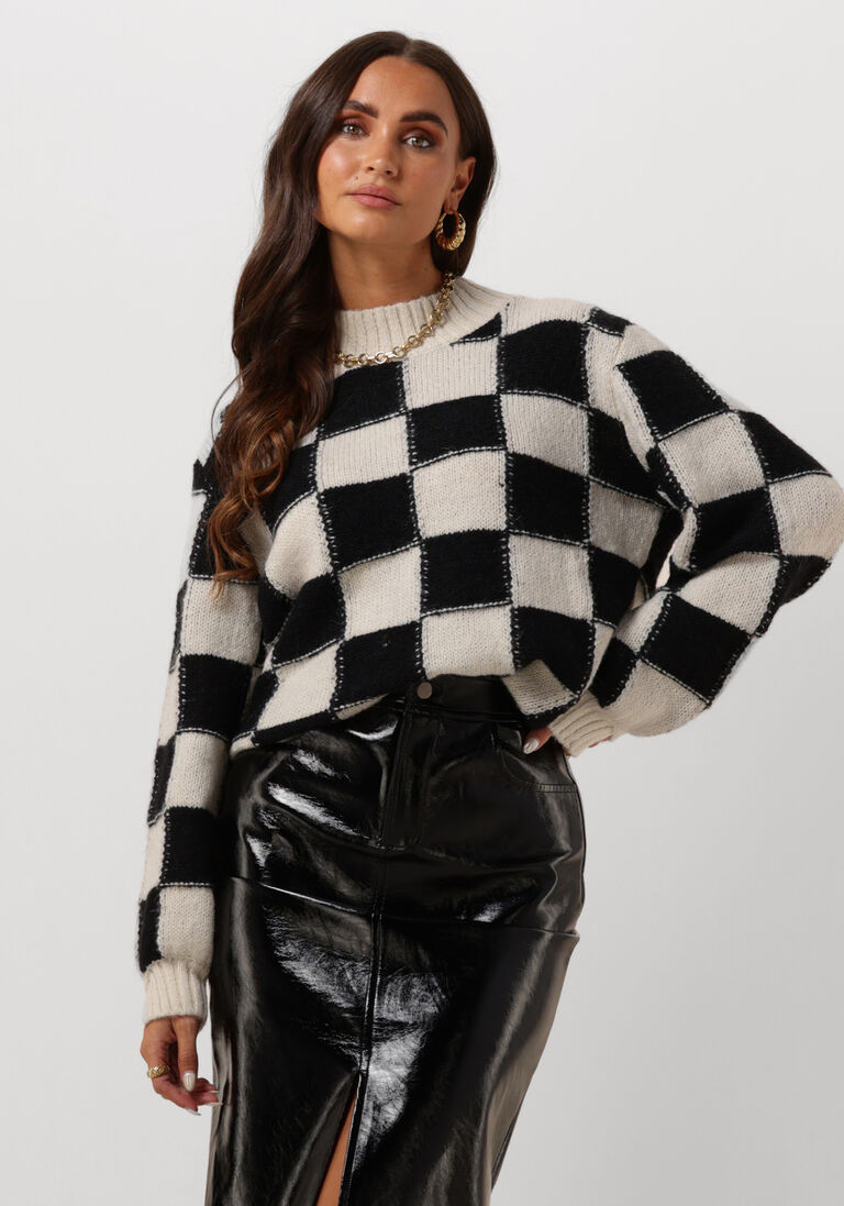 Y.A.S. zwarte y.a.s. trui yaschess ls knit pullover s.