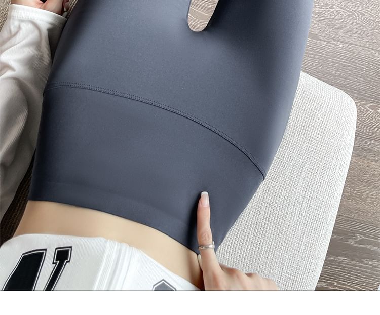 Enpheriado - Hoge taille effen cropped legging (verschillende ontwerpen)