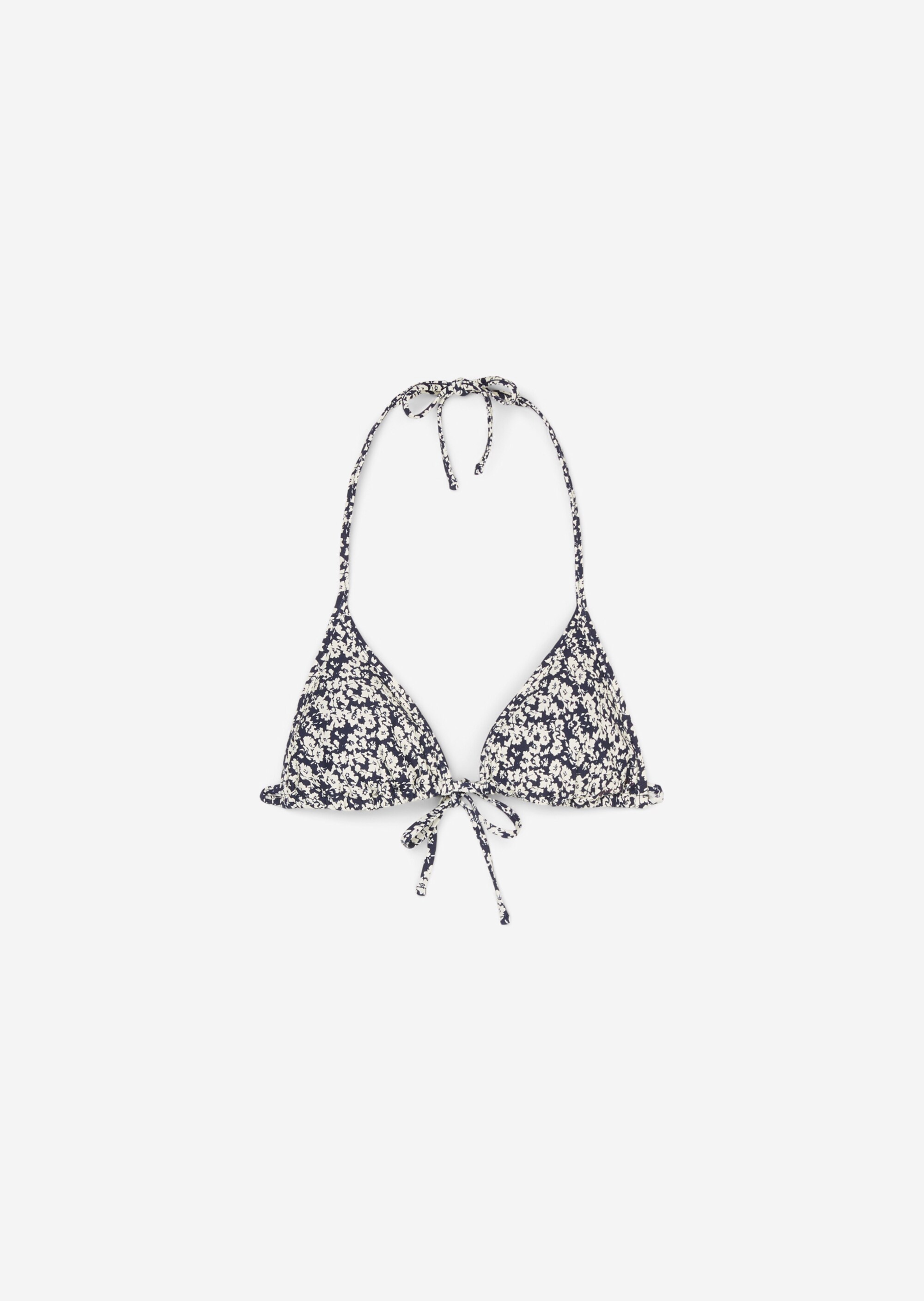 Triangle-Bikini-Top mit floralem Muster